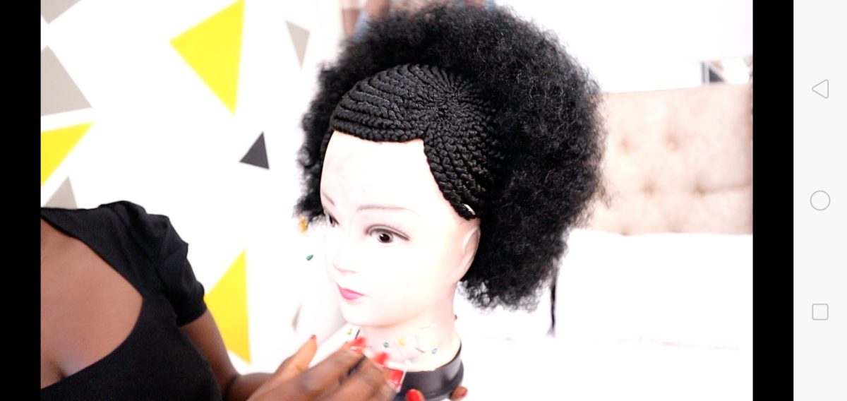 Back Afro Front Braided W-Wig CCA019 - Image 5