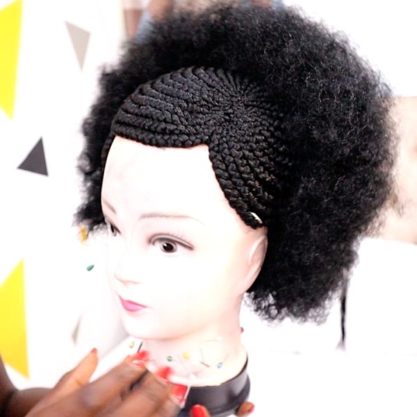 Back Afro Front Braided W-Wig CCA019 - Image 5