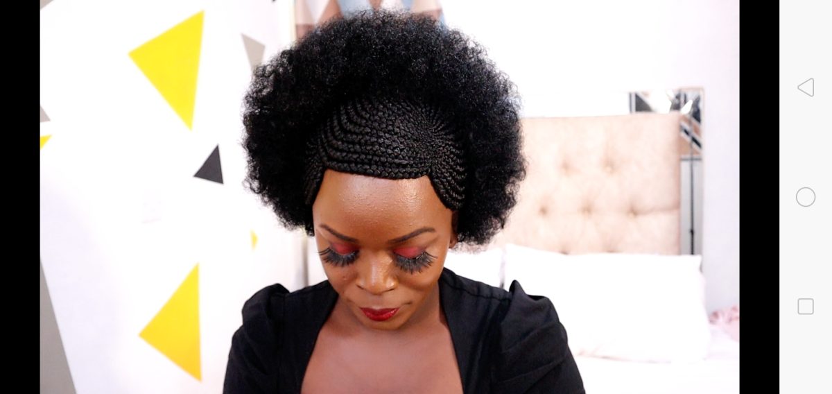 Back Afro Front Braided W-Wig CCA019 - Image 8