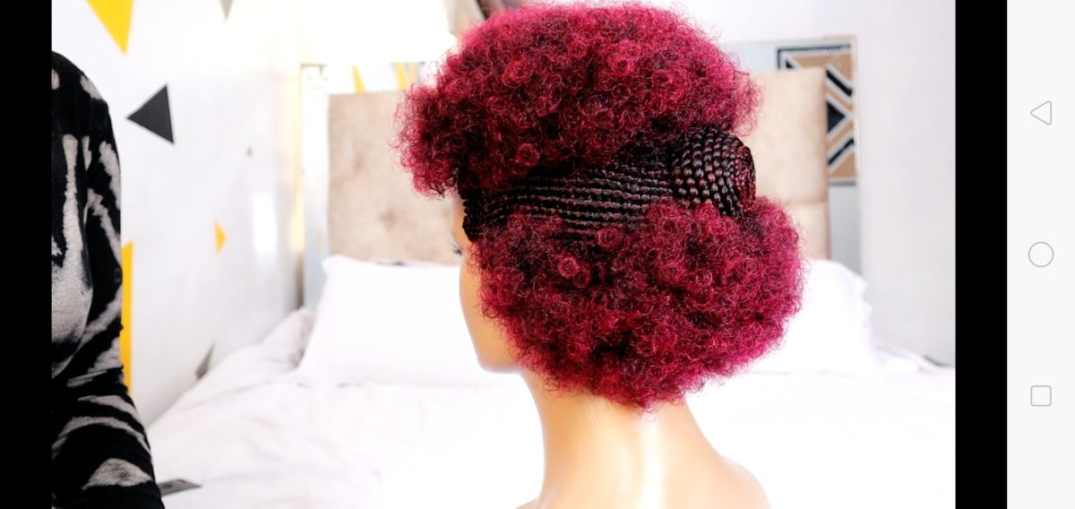 Short Side  Braided Afro Wig CCA021 - Image 7