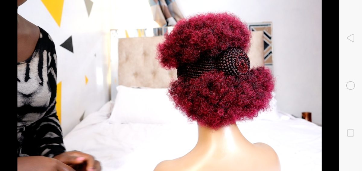 Short Side  Braided Afro Wig CCA021 - Image 6